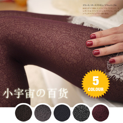 Heart bat spring and autumn thin pantyhose chromophous