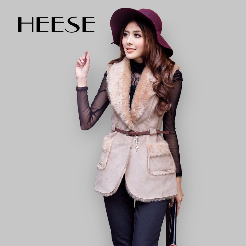 Heese women's boutique clothing medium-long sleeveless fur coat fur outerwear 2012