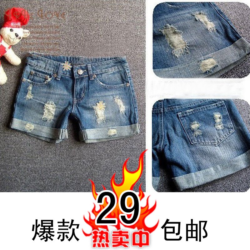 Hifu shorts female denim shorts vintage denim shorts summer shorts jeans