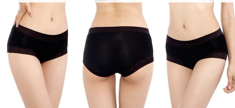 High-grade Bamboo Fiber Seamless Embroidery Women Panties/ Boxer Pants/ Lingerie Underwear