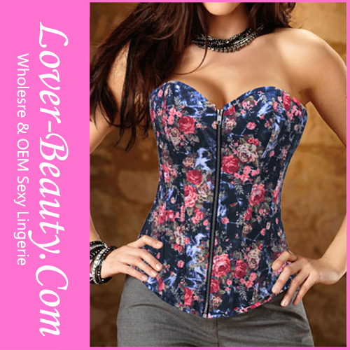 High Grade Free Shipping Popular Floral Sexy Women Bustier Corset,Winter Corset (S, M, L, XL,2XL,3XL.4XL) LB4457