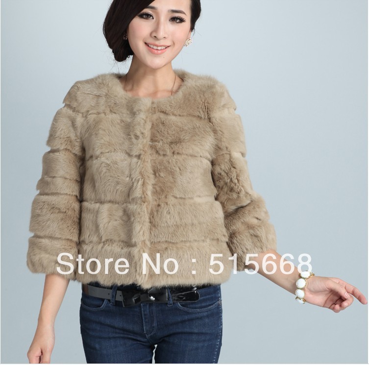 high grade skin rabbit  fur coat