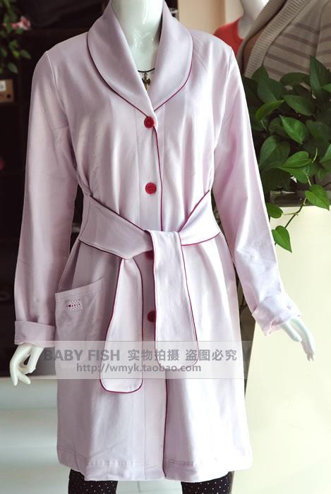 High quality 100% cotton female derlook robe female bathrobe female sleepwear bath skirt