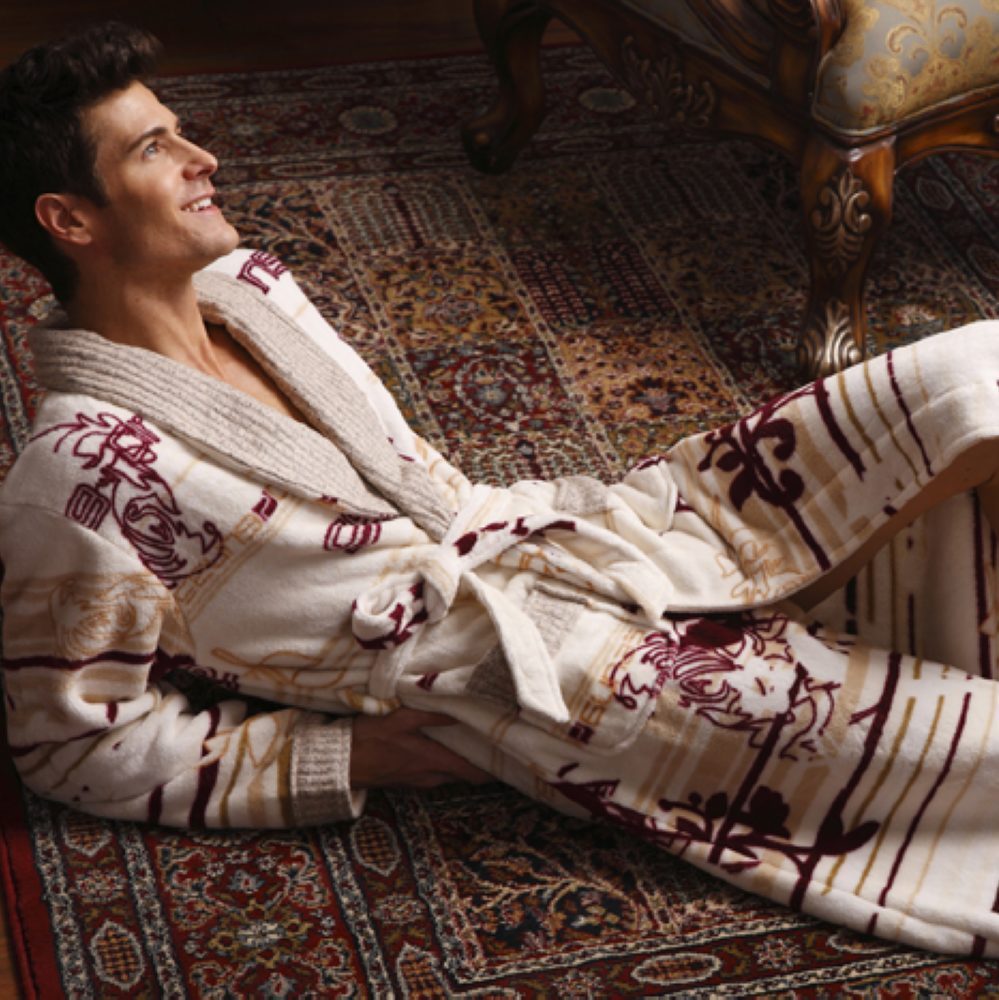 high quality 2011 male thickening winter coral fleece sleepwear robe 6930