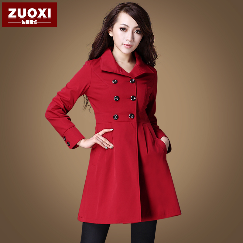 High quality 2012 women's slim fit fashion trench ladys outerwear plus size coat