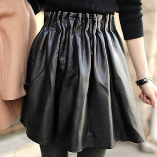 High quality 2013 - - high quality all-match pleated leather skirt bust skirt