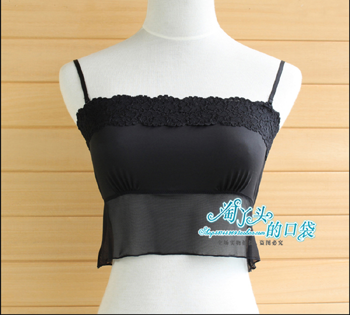 High quality all-match milk, silk tube top lace decoration viscose basic tube top tube top bra underwear