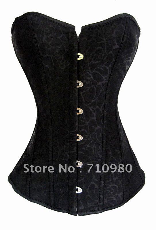 HIGH Quality Black Floral Sexy Corset Lingerie L05020