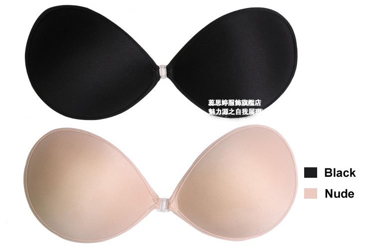 High quality Cloth cover silicone bra invisible underwear Nude/Black A/B/C/D Cup (20pcs/lot) Retial box packing Free shipping