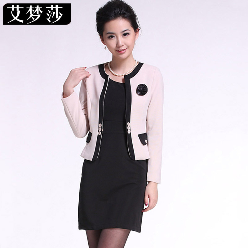 High Quality! Easy care 2012 summer work wear set slim skirt one-piece dress work wear formal female