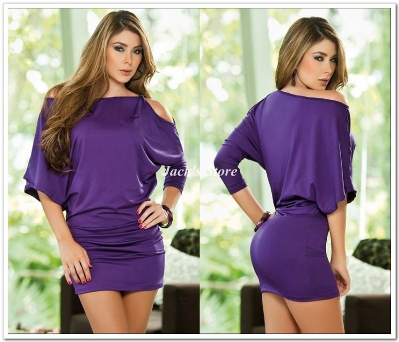 High quality fashion ladies'dress,sexy clubbing dresses,Free size,YBF069-1,Purple