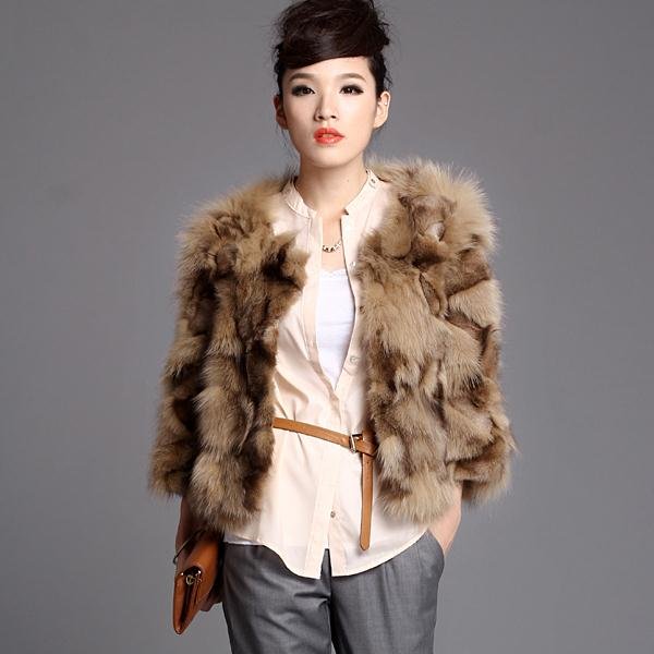 High quality Genuine Fox fur Fashion short design fur cloak top female fur shawl coat fu-0006