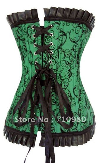 HIGH Quality Green Underbust Sexy Bustier Corset Without Skirt L05024