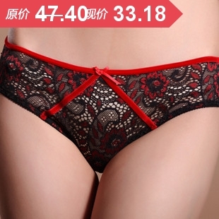 High quality luxury lace transparent sexy female panties briefs Ms. sexy boxer pants underwear