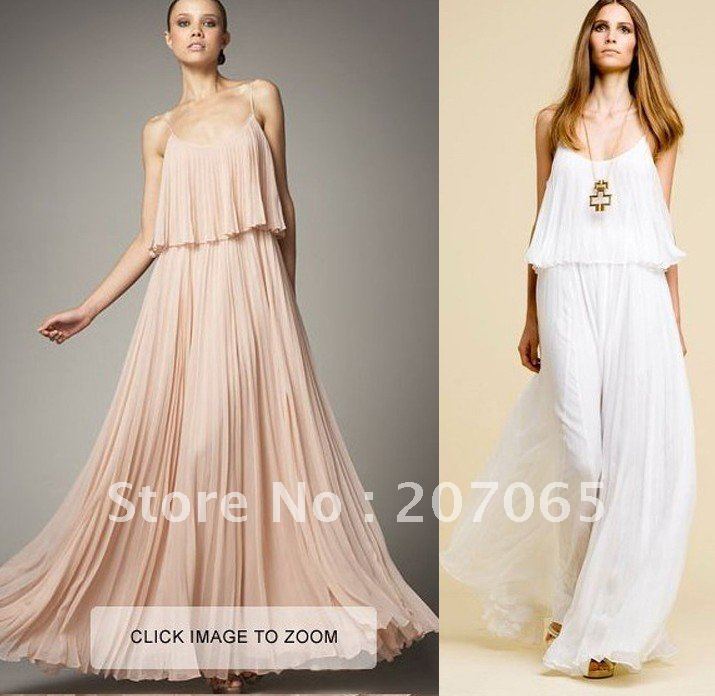 High quality New Pleated Bohemian Chiffon dress, women dress