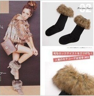 High Quality Qiu dong long hair PI cao went through socks boots set of PI cao socks snow socks joker socks