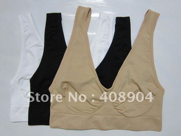 High quality Seamless Ahh bra white/black/beige 3pcs(one set) with OPP bag packed