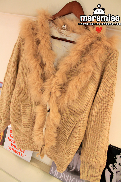 High quality series 2013 fox fur thermal sweater outerwear