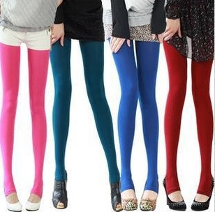 High Quality Sexy Candy Color Slim Fit trample feet panty hose Fashion Solid Women's Socks