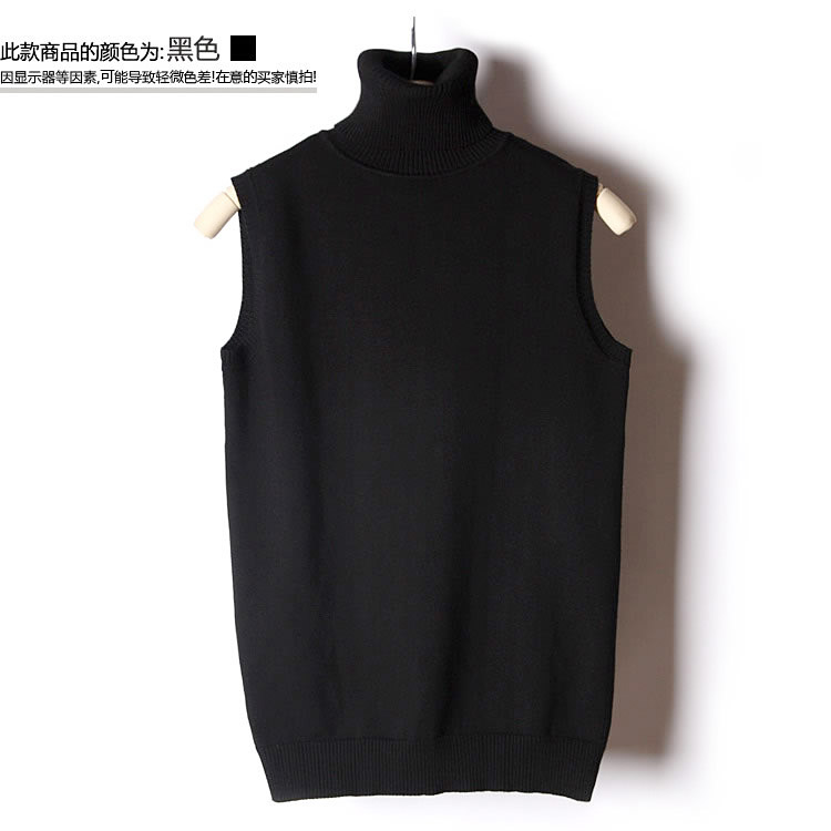 High quality slopwork sleeveless sexy slim turtleneck sweater basic shirt sweater women's