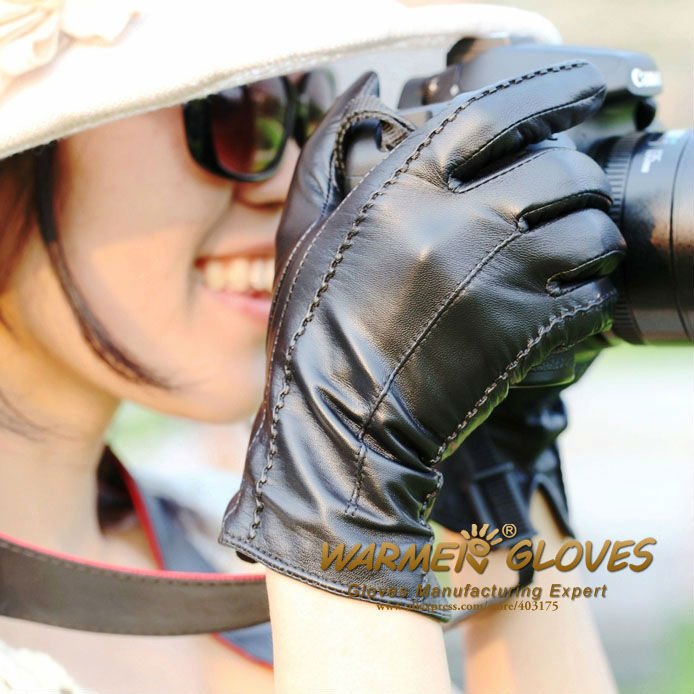 High quality wholesale women gloves,leather warm gloves, 5 color thin gloves, Free shipping