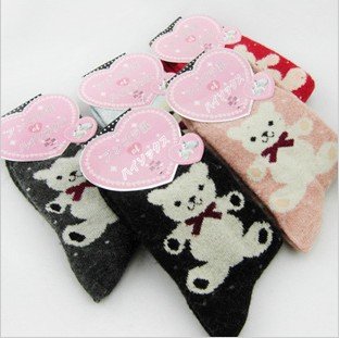 High Quality Winter warmth thicker socks Japanese cartoon women socks socks bow Big Bear