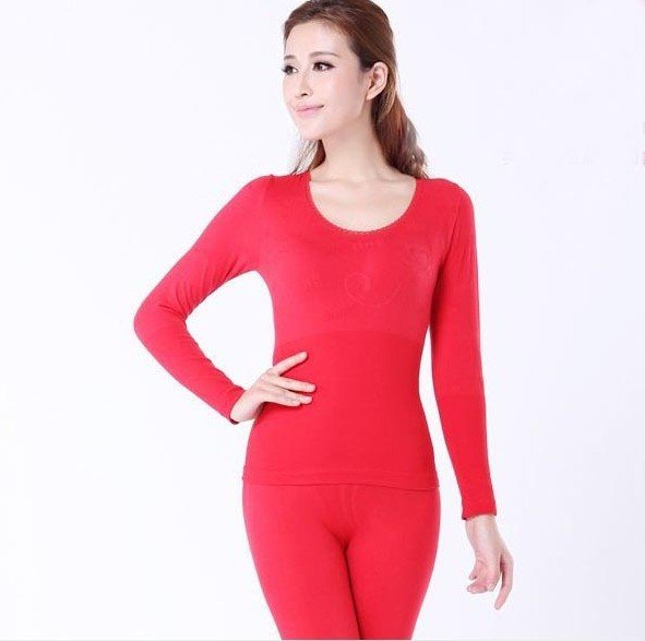 High Quality Winter Women's Jacquard Keep Body Shaper Seamless Slimming Underwear Suit,Free Shipping