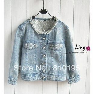 High Quality women's Casual Denim jacket coat M L size Drop Shipping