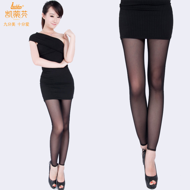 High waist abdomen drawing meat women's legging tights stockings compound k665 thermal pants