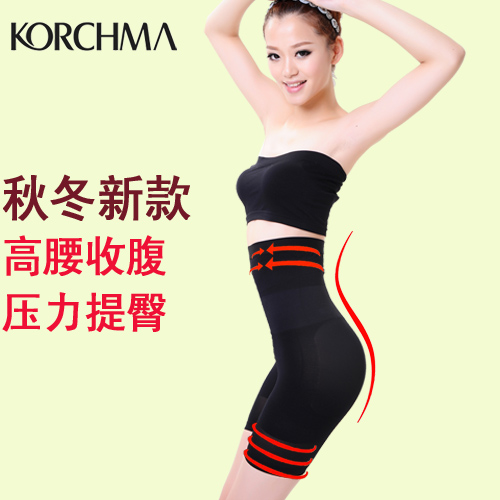 High waist abdomen drawing women's autumn and winter thickening postpartum abdomen drawing pants corset pants butt-lifting pants