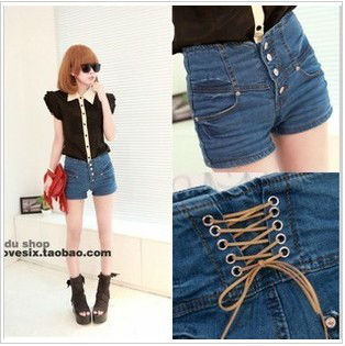 high waisted denim shorts GS12