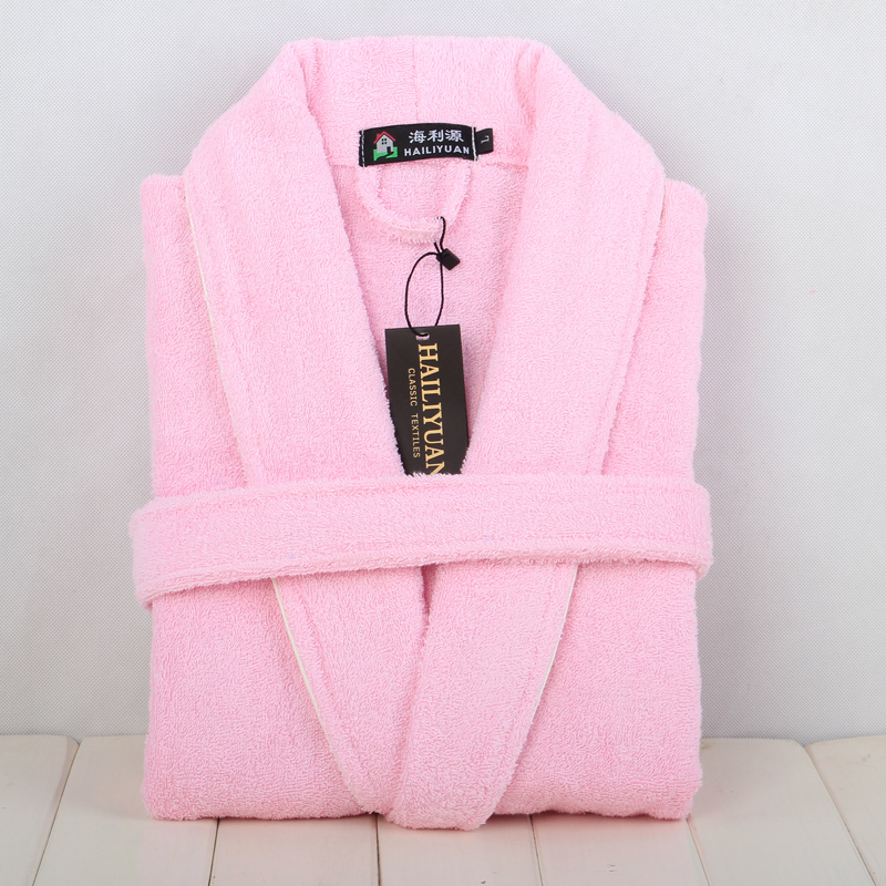 Hilift 100% cotton robe toweled 100% cotton bathrobes lovers thin thick male women's 100% cotton bathrobe autumn and winter