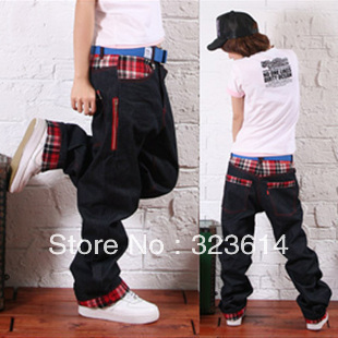 Hip-hop pants loose men and women lovers hip-hop jeans, free delivery