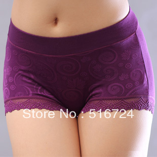 Hip sculpting briefs tuck pants women modal cotton lace waist underwear