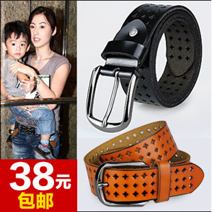 Hk cutout women's strap female genuine leather cowhide women's belt