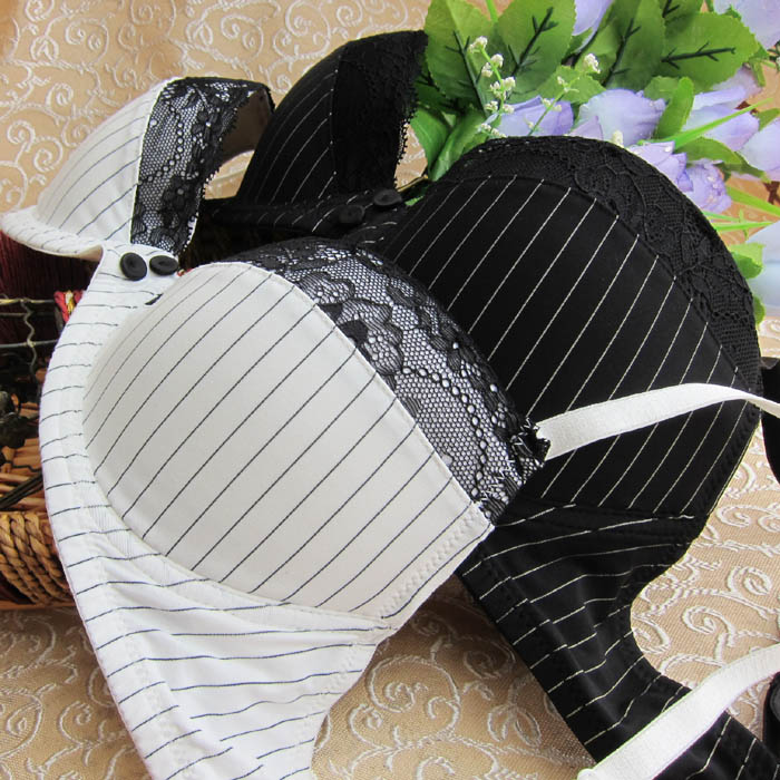 Hm n1 stripe thick thin lace bra decoration 70bc75abc80abc