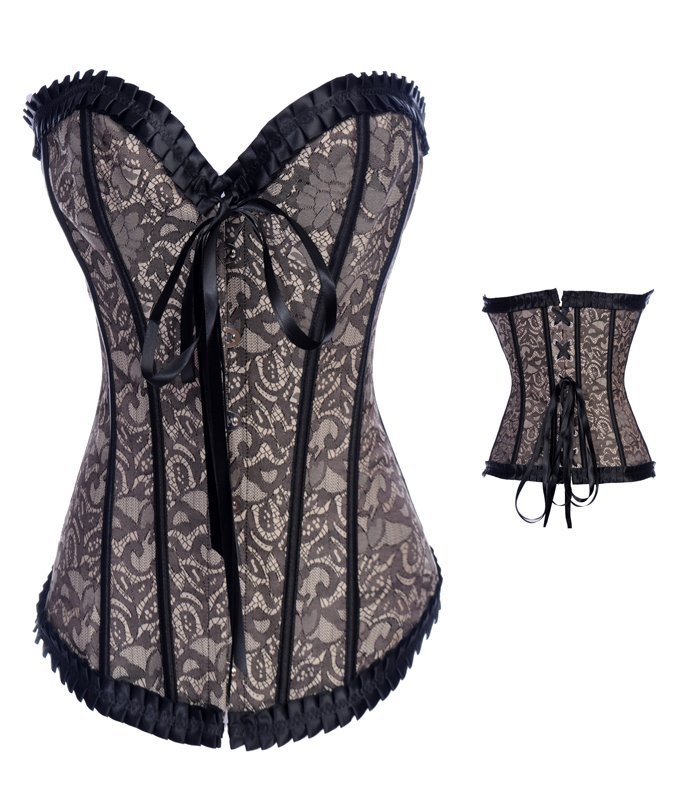 Holiday Sale $15 off per $150 order Free shipping!! Elegant Lace up Floral Corset Sexy Bustier wholesales S M L XL 2XL