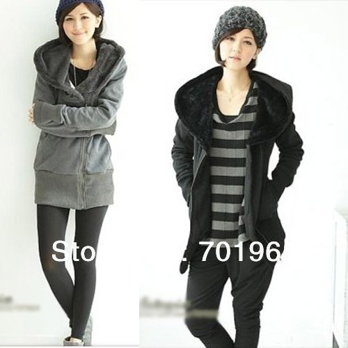 Holiday Sale 2013 New Arrived Ladies' Fashion Long Style Casual Hooded Jackets Y0015