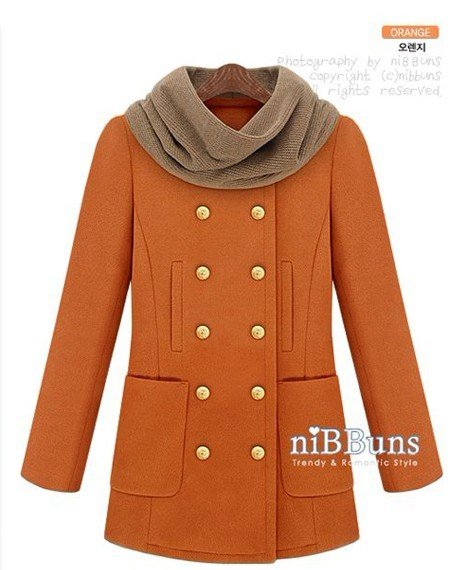 Holiday Sale Classic Soft Handle Double-breasted Women's Beaver Coat with Gift Neck Warmers S57