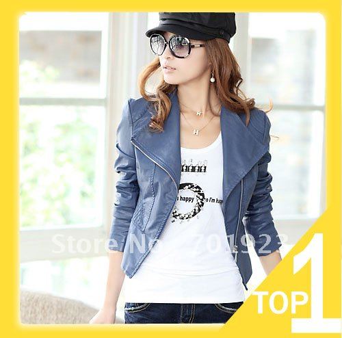 Holiday Sale Cultivate one's morality short fur women jacket pu leather fashion ladies' jacket, Free shipping Y4019