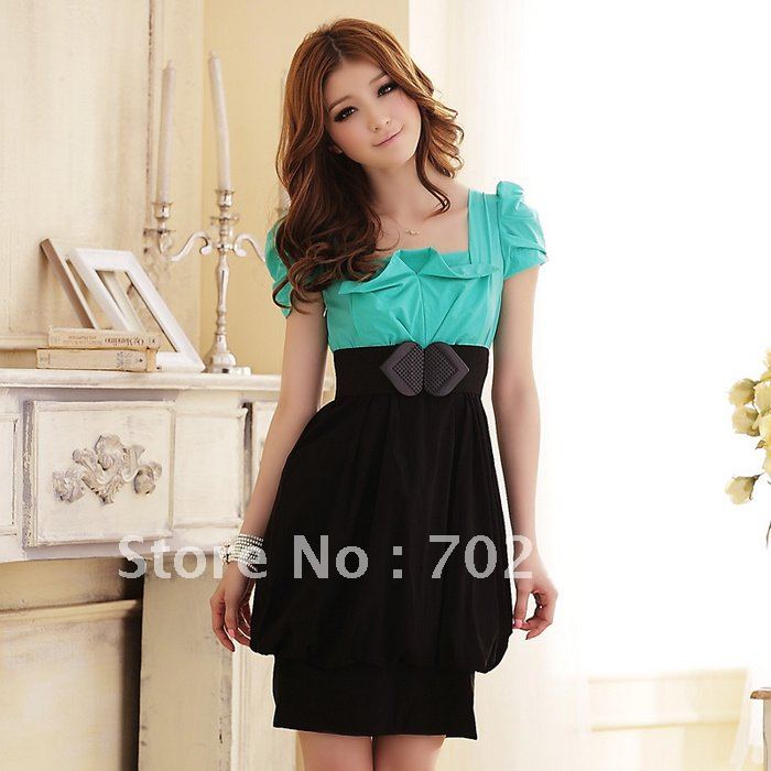 Holiday Sale Free Shipping 2012 New Arrival  Boat Neck Empire Dress C3410