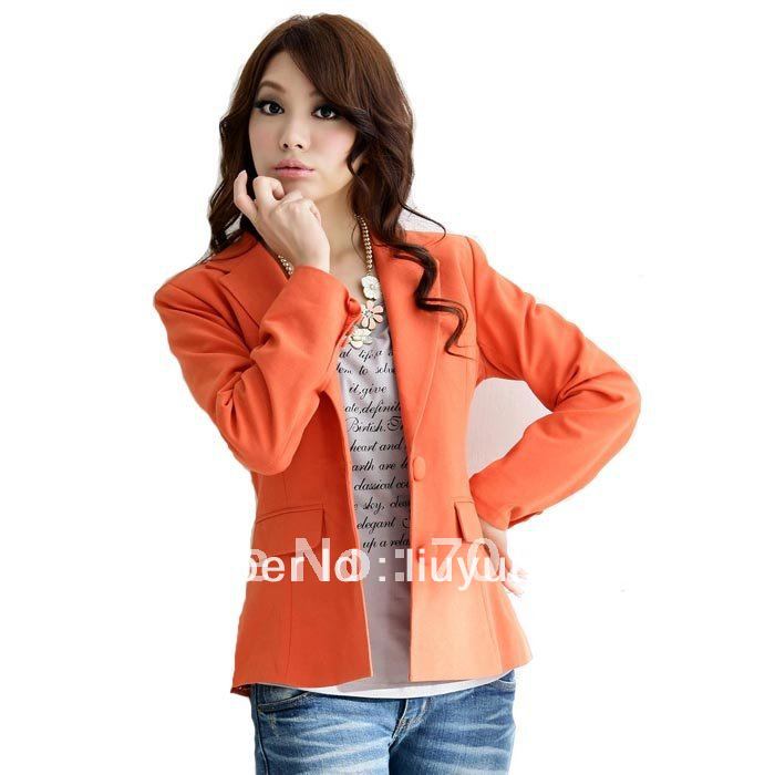 Holiday Sale Free Shipping! Autumn Winter New Hit Sale Korean Style Fashion OL Long Sleeve Womens Suit Coat Formal Jacket