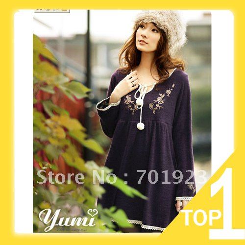 Holiday Sale Free shipping/Drop shipping 2013 New Fashion Women's long sleeve Sweater Dress Y2589