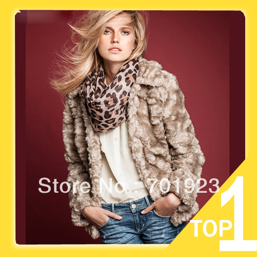 Holiday Sale Free shipping/Drop shipping fur coat with button and pocket decoration Y6090