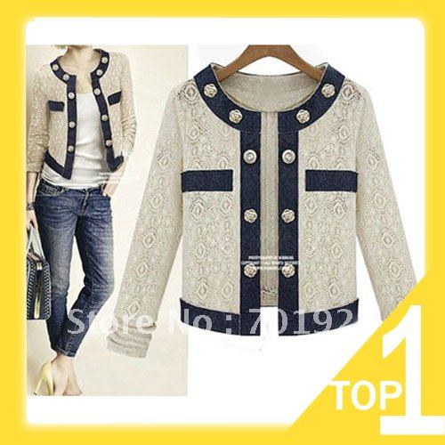 Holiday Sale HOLIDAY SELA FREE SHIPPING CHIC COLOR BLOCK PATCHWORK COAT JACKET WITHOUT CLOSURE Y2718