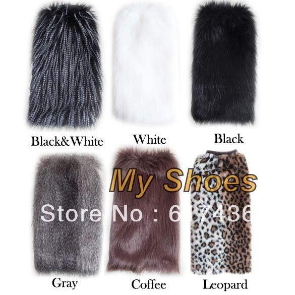 Holiday Sale Hot A Pair of 40cm Women Lower Leg Ankle Warmer Shoes Boot Sleeves Cover Multicolors Free Shipping 3415