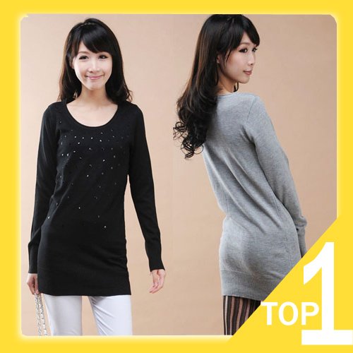 Holiday Sale Hot sell autumn pure Knit long sleeve Long paragraph Women's Turtleneck Sweaters Y1038 (Drop shipping support!)