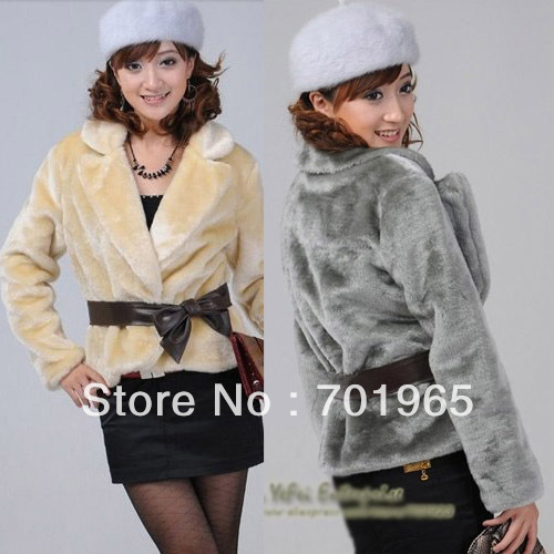 Holiday Sale Hot Selling 2013 New Hot Sale Women's Korean Style Rabbit Hair Fur Coat 3 Colors Y0027