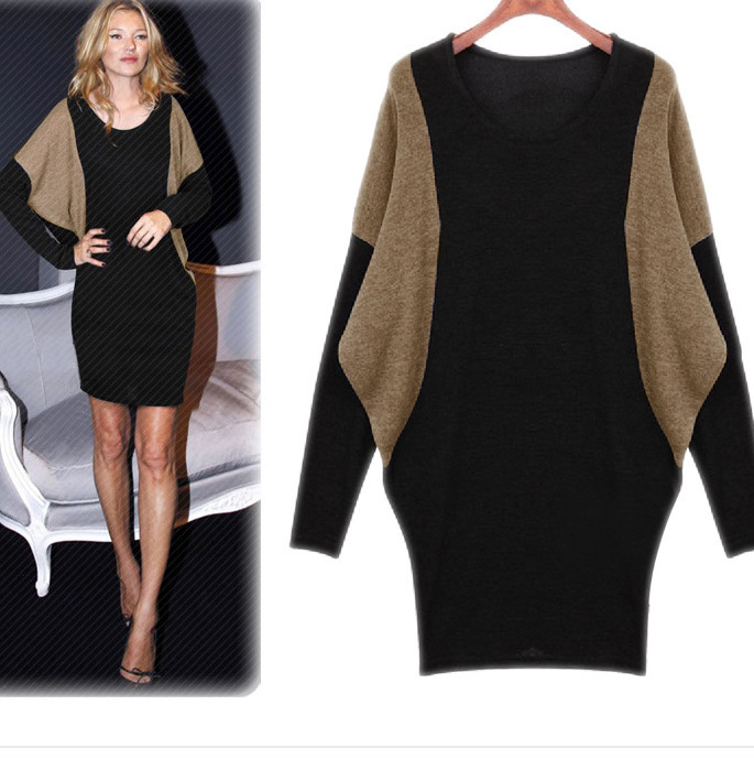 Holiday sale Long-sleeve dress fashion women's plus size slim hip knitted dress autumn and winter