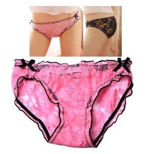 hollow rose lace panties